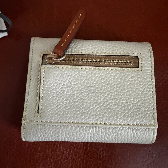 Dooney & Bourke Cream Leather Pebble Grain Handle Tote Bag + Matching Wallet - Picture 13 of 15